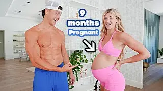 WORKING OUT 9 MONTHS PREGNANT // JATIE VLOGS