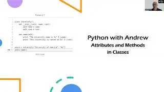 Python - Classes - Methods and Attributes