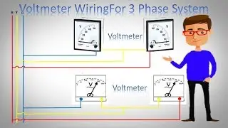 Voltmeter Wiring For 3 Phase System |  3 Phase Voltmeter Installation  by Earthbondhon