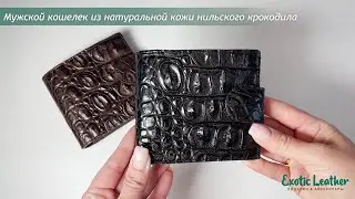 Мужской кошелек из натуральной кожи нильского крокодила