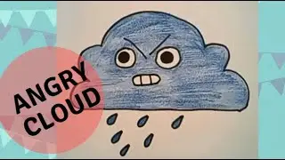 How to draw a cloud : Easy cloud drawing : Step by Step drawing