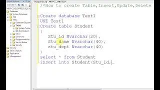 How to create Table,Insert,Update,Delete in SQL Server very easy steps