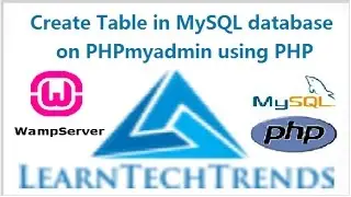 Create Table in MySQL database on PHPmyadmin using PHP and Wamp server for beginners