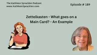 Zettelkasten - What goes on a Main Card? - An Example