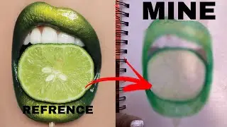 My attempt at drawing the famous ✨lime lips✨