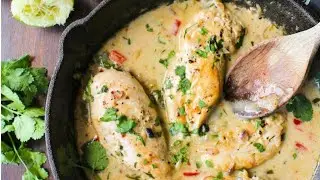 Club de Cocina - Pollo con salsa de Coco y Limón y Mousse de Banano y Chocolate