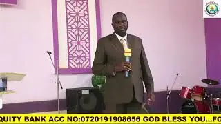 Bishop Titus Ikonze teaching the importance of home fellowship. at Emmanuel celebration church