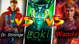 Dr. Strange VS Loki VS Wanda ll Who is Powerful Superhero ll THE HERO