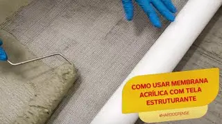 Impermeabilização com membrana acrílica com tela estruturante usando Hard Defense.