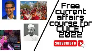 CUCET 2022|current affairs of January month free notes & practice questions