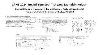 Tipe Soal TIU CPNS 2024, Info dari Peserta CPNS 2024 | Part 14