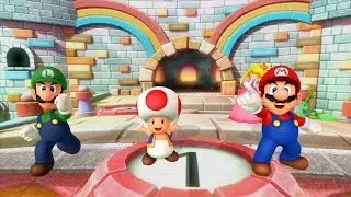 Mario Party 10 (Wii U) Walkthrough Part 11: Teamwork! (All 2 vs. 2 Minigames + Photo Studio)