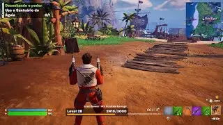 Jogando e resgatando o passe do fortnite