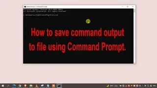 How to save command output to file using