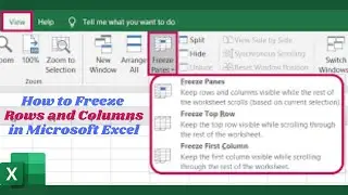 Freeze Rows and Columns in Microsoft Excel - Freeze Panes Tutorial