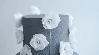 Цветы из вафельной бумаги | трендовый декор торта
