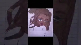 Drawing of a girl with locs