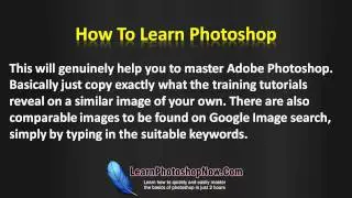 How To Learn Photoshop On Your Own