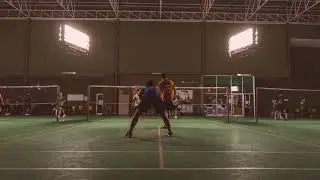 Timelapse,Badminton players on November 27, 2018