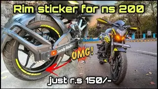 Rims sticker modification || rims sticker for ns 200 ||