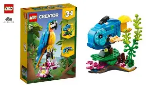 LEGO Creator 31136 Exotic Parrot - Fish Model - SPEED Build!