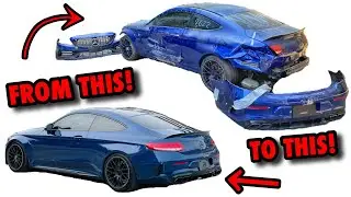 Rebuilding A 2019 Mercedes C63 AMG In 15 Minutes! (CRAZY TRANSFORMATION)