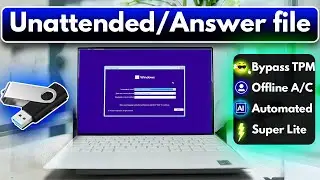 How to create an answer file for unattended installation of Windows 10/11 | How to Use in hindi
