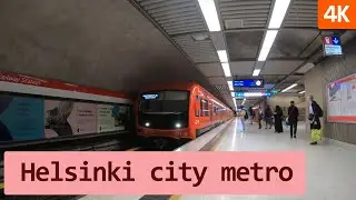 Хельсинское метро в 4K / Едем до конца маршрута / Сплошной тоннель