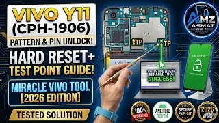 Vivo Y11 CPH-1906 Pattern Unlock | Pin & Password ! Hard Reset TEST POINT Via | Miracle Vivo tool