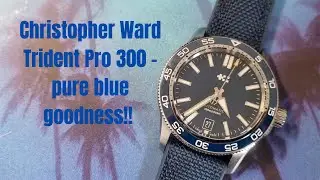 Watch Review CHRISTOPHER WARD TRIDENT PRO 300 - newer smaller 38mil version - blue-tiful!!!
