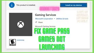 Gaming Services and Game Pass Games not working on PC: Install Error 0x80073D26