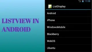 List view in android | android tutorials | full android course | how to create list view in android