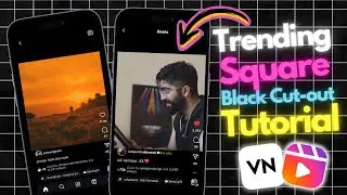 How to do this Trending Black Square Cutout Effect in VN | Mobile Editing Tutorial!