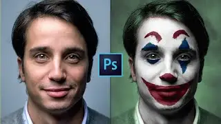 Joker makeup Photoshop TUTORIAL