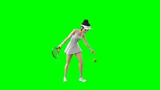 3D Green Screen Character tennis player girl  Free 3d Explainer kit