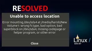 How to Fix  Unable to Access Location Error in Ubuntu Step-by-Step Guide | 
