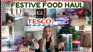 FESTIVE TESCO FOOD HAUL | Collab With Mummy Cleans!