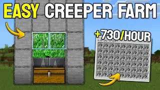 Easiest Creeper Farm EVER in Minecraft Bedrock 1.21