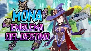 MONA con EMBLEMA DEL DESTINO hace BASTANTE DAÑO! MONA BUILD! | Genshin Impact