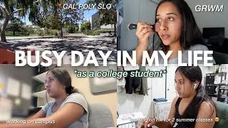 A SUMMER day in my life as a BUSY COLLEGE student | internship, working on campus, 2 summer classes