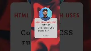 HTML Style tags with uses #html #explorepage