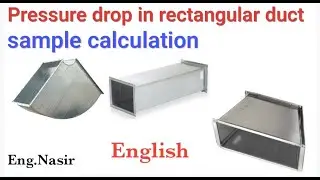157-Duct external static pressure ESP sample calculation in English easy & simple method