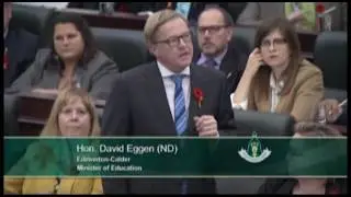 Jean  questions the NDP on the closure of Trinity Christian & Wisdom