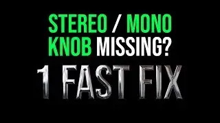 FL Studio Stereo Separation Knob Missing? Stereo / Mono Option Disappeared?
