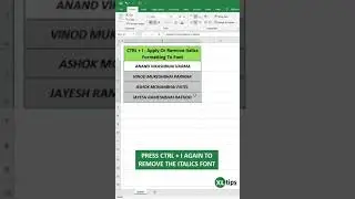 Mastering CTRL + I to Apply or Remove Italics Formatting to Fonts for Enhanced Data Presentation