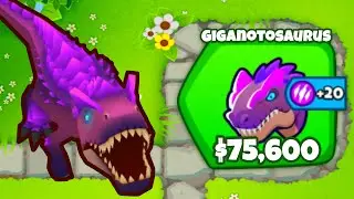 The *NEW* 5th Tier GIGANOTOSAURUS is INSANE! (Bloons TD 6)