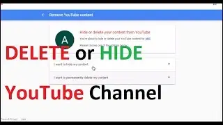 Hide or Delete Your Youtube Channel | Step by Step Guide
