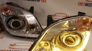 фары газель некст с 3х дюймовой биксеноновой линзой и 2х режимной лентой.