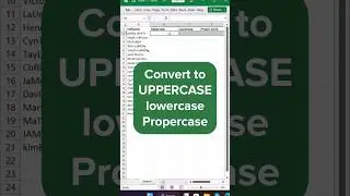 MS Excel Tips: Uppercase, Lowercase, and Propercase Functions Explained! #excel #exceltips