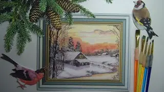 #artist Простой пейзаж (рисуем гуашью) Деревенская живопись (2021)
